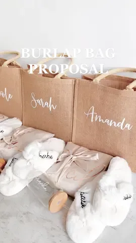 Burlap Bags for your bridesmaid proposals 😍