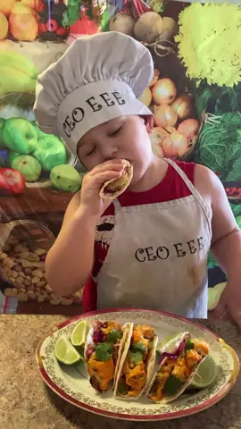 VEGAN TACOS! #vegan #fy #Foodie #kidchef 