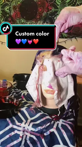 The purple was purplying more than i wanted it to purple☹️ #customcolor #wiginstall #customwig #harleyquinnhair #wiginfluencer 