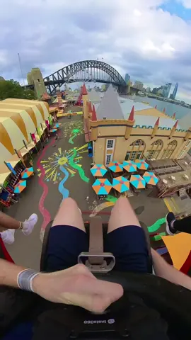 Drop tower with a VIEW 😍👌 This iconic Harbour Bridge view can be spotted from the drop tower in Luna Park Sydney. 🇦🇺 #lunaparksydney #lunapark #sydney #droptower #themepark #attraction #view #height #fear #scream 