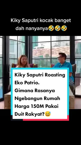 Kiky Saputri Roasting Eko Patrio.  Gimana Rasanya Ngebangun Rumah Harga 150M Pakai Duit Rakyat? 😅😅 #kikysaputri #komika #pelawak #standupcomedy #viral #ekopatrio #ngelaba #fyp 