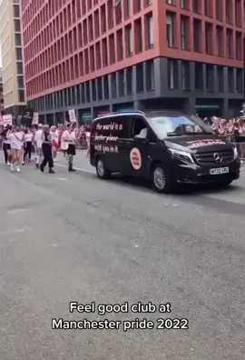 Feel good club marching in @manchesterpride parade 2022!  We want to spread positivty and tell people THEY ARE ALWAYS ENOUGH.  #Pride #mercedes #gaytiktok #lesbiansoftiktok #wivesbelikethis #manchesterpride 