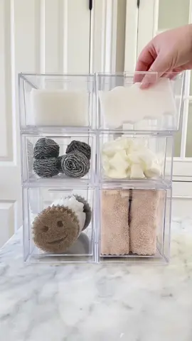 Organizing under my parent’s kitchen sink 🤍 #organizedhome #homeorganization #amazonfinds #kitchensink #organized 