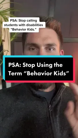Students with disabilities, especially emotional disabilities, are not “behavior kids.” They are humans with value and dignity that struggle. Stop calling them “behavior kids” when you talk to or about them.  #specialeducation #specialeducationteacher #studentswithdisabilities #sped #educator #teachersoftiktok #teacherfyp #fyp 