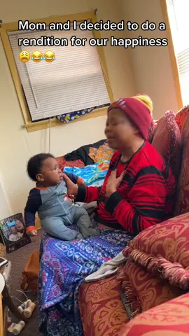 Lmfaoooo learned from the best. Mama said we have to sing my happiness for EJ everyday now😩😂😂. #viralgrandma #fypシ゚viral #trending #explorepage #grandson #tiktok #grandmaandgrandson #grandma #babyboy #fyp #viral #africanparentscomedy #igbotiktok #myhapiness #hapiness #foryoupage #igbo #igboamaka 