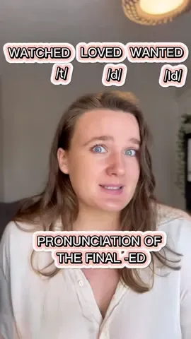 The pronunciation of the -ED in the past simple tense or in past participles. It can either be a /t/, /d/ or /Id/! Many English learners make the mistake of pronouncing them all like /Id/! #pronunciation #britishaccent #english #ingles #learnenglish 