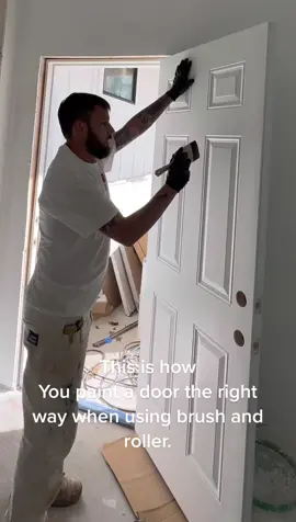 Painting door with tricon black by sherwin Williams. #paintok #painter #sherwinwilliams #foryou #fyp #tattoo #painter #paint #viral #lakehouse  