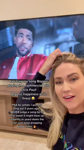 I love me some bball so I’m extra hype for this!! lol ⛹️‍♀️ Did anyone catch it on TV?! 🥹  #boppin #ktlyn #NBA #chrispaul #statefarm 