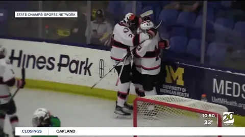 What a performance! Brother Rice's Peter Rosa scored a hat trick in the first seven minutes of the 11-3 semifinal win. #hockey  #highschoolhockey  #brotherrice #fyp