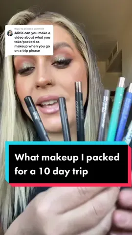 Replying to @br.ness here is all the makeup I packed for Spain. I am an extra lady when it comes to makeup and my travel bag reflects that. #travelmakeup #travelmakeupbag 