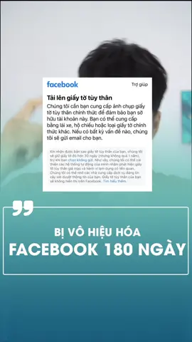 Nick Facebook bị vô hiệu hoá 180 ngày??? #LearnOnTikTok #xuhuong #hapmedia #facebookbivohieuhoa 