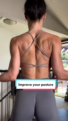 Improve your posture w these 6 moves. Just grab your bands! New challenge 3/20 join my community💦#backworkout #betterposture #upperbodyworkout #athomeworkout #homeworkout #bandworkout 