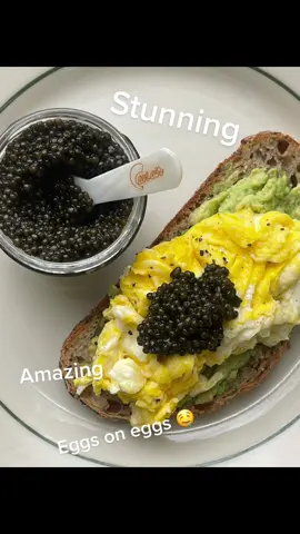 Breakfast is served and slayed 🫶 #caviar #nyceats #fyp #slayed 