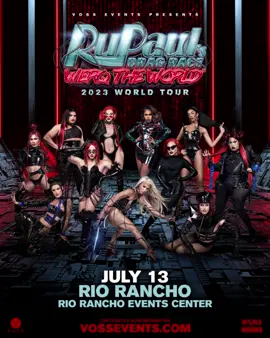WAKE UP QUEENS-IT'S TIME TO WERQ! ON SALE NOW! RuPaul's Werq The World 2023 World Tour July 13, 2023 - go to our website for more info and tickets -> https://www.rioranchoeventscenter.com/  #rupaulsdragrace #werqtheworld @asiaoharaland @thedejaskye #bosco @officialjujubee #ladycamden @theonlylaganjaestranja @vanessavanjie