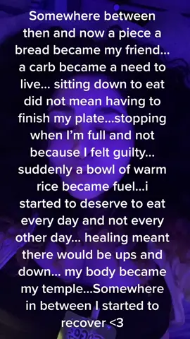 I absolutely 🫶🏻 this trend. It has made me feel less alone, and has made me realize so much. I hope everyone who struggles has a support system and if not, im always here to chat #EDAwareness #binge #restricting  #HealingJourney #foodisfuel #everyonedeservestoeat ##viral 