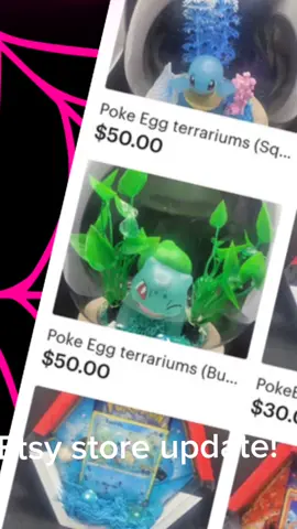 Etsy store update! Check out all our new listings on Etsy 👀#etsy #etsyshop #handmade #etsyseller #etsysellersofinstagram #SmallBusiness #shopsmall #art #etsyfinds #supportsmallbusiness #etsystore #homedecor #Love #jewelry #shoplocal #terrarium #etsyuk #enchantedrose #etsyhandmade #anime #christmas #giftideas #handmadewithlove #artist #gift #etsygifts #pokemon #DIY #design #terrarium 