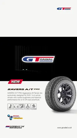 Ini dia produk ban terbaru dari GT Radial  Buat #GTFriends yang sedang mencari ban dengan performa maksimal di jalanan kota ataupun Off Road, wajib tahu ban GT Radial SAVERO A/T PRO yang tangguh dan seimbang dalam memberikan performa di jenis jalan manapun  Buat #GTFriends yang penasaran dengan ban SAVERO A/T PRO bisa langsung kunjungi website official kami di https://www.gtradial.co.id/id ya  #GTRadial #GTRadialIndonesia #Tirezone #BanggaBuatanIndonesia #BanIndonesia #WeLoveGTRadial #ExperienceThePerformance #NewProduct #SAVEROATPRO #ProdukBaru