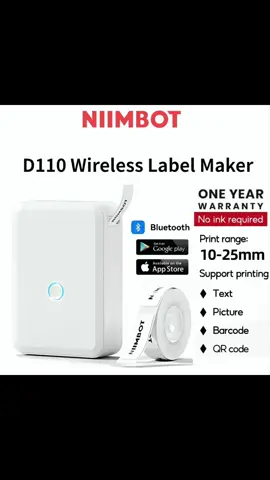 Niimbot New D110 Label Printer Wireless Bluetooth Thermal Label Portable Printer Label Maker #tiktokshop #racunintiktok #fypシ #murah #begkuning 