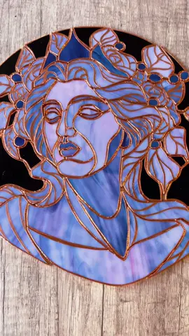 Persephone #stainedglass #glass #glasstok #arttok #art #greekgoddess #pagantok #diety #persephone 