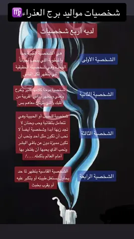 شخصيات برج العذراء #CapCut #برج_الحمل♈️ #برج_العذراء♍ #الاردن #ترند #اكسبلور #foryou #trend #fypシ゚viral🖤tiktok #100k #الابراج #الابراج_الفلكيه #١ #mypfp #مشاهير_تيك_توك #مساء_الخير 