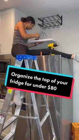 Organize the top of your fridge for under $80 🔥 #dyi #amazonfinds 