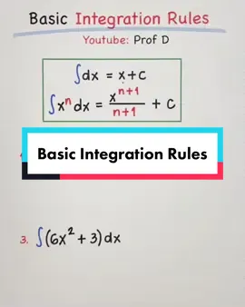 Basic Integration Rules #math #maths #mathematics 