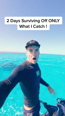 I Try and Survive Eating Only What I Catch! Full vid on YT link in bio. 🔥 #survival #eatwhatyoucatch #catchandcook #fishtok #spearfishing #fyp #foryou #lobster 