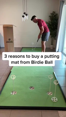 The putting mat by @birdieballgolf is the most realistic feeling putting mat ive ever used. It actually feels like putting on a real green