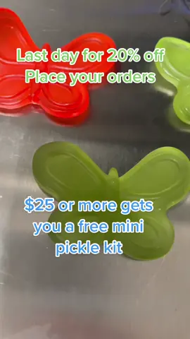 Last day for 20% off site why. Free mini pickle kit with order is $25 and above $50 or more gets you free shipping. Thank you for your support.#fyp #candy #freezedriedcandy #SmallBusiness #mexicancandy #tajin 