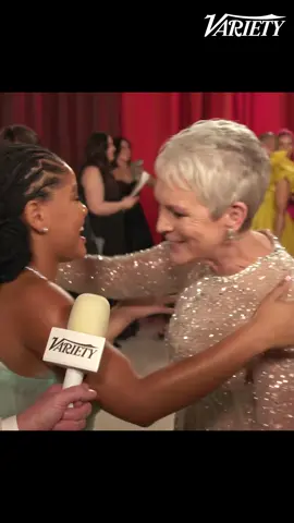 Halle Bailey and Jamie Lee Curtis meet at the #Oscars 