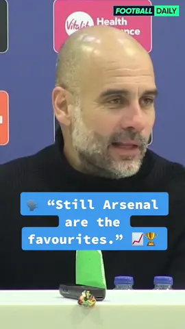 Pep Guardiola maintains his belief in Arsenal being the front runners for the title 📈🏆  #arsenal #mancity #afc #manchestercity #PremierLeague 