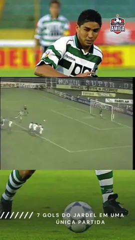 Jardel brincando de fazer gol. 7 gols em uma única partida, e em apenas um tempo da partida. #jardel #sporting #foryou #fyp #futebol 