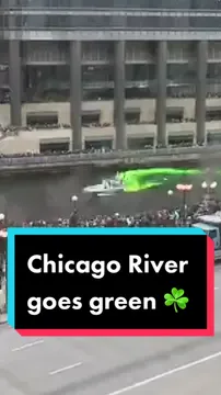 #stpatricksday #chicago #chicagoriver #greenriver #chicagoriverdye #stpatricksdayactivities #stpatricksdaychicago 