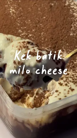 Kek batik milo cheese🤍 boleh save sesiap nanti buat untuk iftar #unilife #asramalife #asmr #fyp #foryoupage #hostellife #seo #studentlife #asmrcooking #tiktokchef #hostelcookings #EasyRecipe #kekbatikmilo 