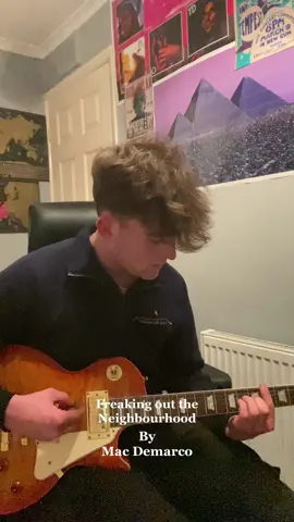 Added my own bit to the end #guitar #guitartok #cover #fyp #xyzbca #viral #electric #song #freakingouttheneighbourhood #macdemarcocover 