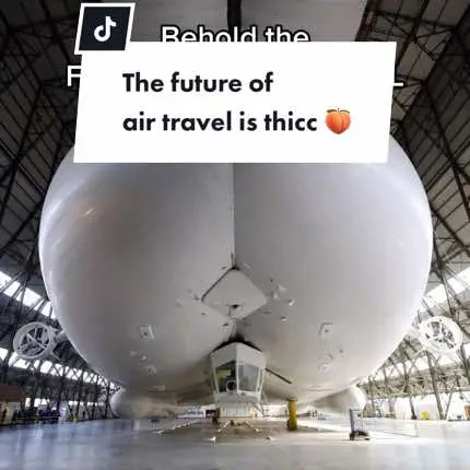 Behold the future of flying; and she thicc 🍑😮‍💨  #aircraft #airlander10 #heliumaircraft #travel #airtravel #planetok #lol #🍑 #future #fyp 