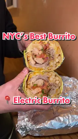 We gotta tell you about this burrito… @jeremyjacobowitz                                      📍 Electric Burrito, NYC   #nyceats #nycfood #mexicanfood #caliburrito #burrito #carneasada #carnitas #jacksdiningroom #mexicancuisine #nycmexicanfood 