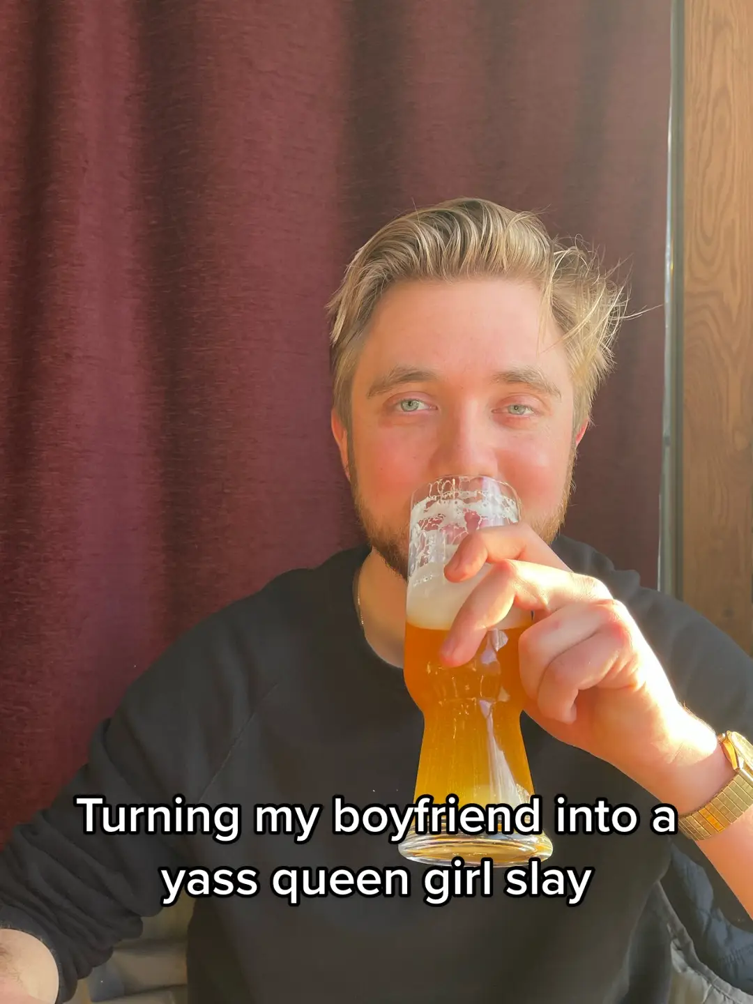 Nothing like rubbing off on your boyfriend 🕺😇 #dctiktok #fypシ #boyfriend #stpatricksday #chicago 