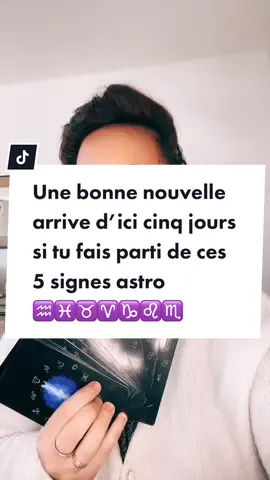 Une bonne nouvelle arrive d’ici cinq jours si tu fais partie de ces cinq signes astrologiques#astrologies#astrologiesigne#signesastrologiques#cartomancie#bonnenouvelle 
