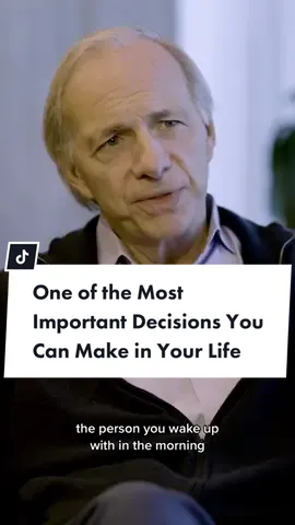 One of the most important #decisions you can make in your #life is who you pick as your life #partner. From my conversation with @jayshetty. #raydalio #principles #relationships