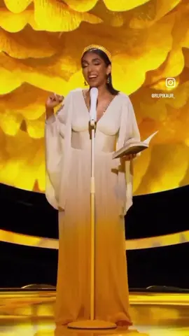 over the last 10 months while on tour this has been THE poem. no matter what country I’m performing in or what the local language is- the immense love for this poem is universal and you make performing it so special- especially when I hear you recite it with me❤️ I love you. I love us. Let’s continue to step into the light and keep shining !!!! ( 📺 clip from my Amazon prime poetry special ’Rupi Kaur Live)