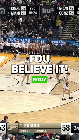 HISTORY 🤯 16 SEED FDU KNOCKS OFF PURDUE 🔥 #fdu #upset #MarchMadness #ncaa #cbb #purdue