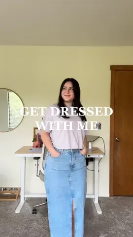 It feels like spring so were wearing a spring outfit courtesy of this denim midi skirt #getdressedwithme #gdwm #SeeHerGreatness #outfits #outfitinspo #outfitideas #denimskirtoutfit #denimmaxiskirt #denimmidiskirt #midsize #midsizefashion #midsizeoutfitinspo #size12style #styleinspo #fashiontiktok #OOTD  denim skirt outfit get dressed with me