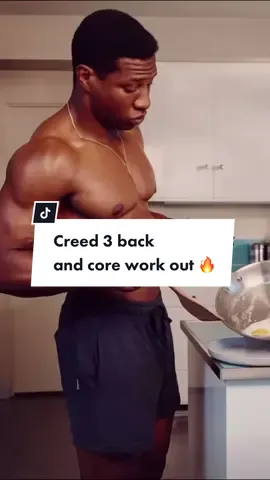 Creed 3 Back and Core workout🥊 #creed3 #FitTok #Fitness #GymTok #gymbro #michealbjordan #jonathanmajors #backworkout
