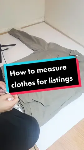 How I measure my clothing 😌 #ebay #resell #reseller #tips 