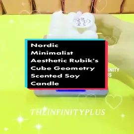 Nordic Minimalist Aesthetic Rubik's Cube Geometry Scented Soy Candle Home Decor #budolfinds #budolitems #foryourpage #frypg #foryourpage #tiktokspotted 