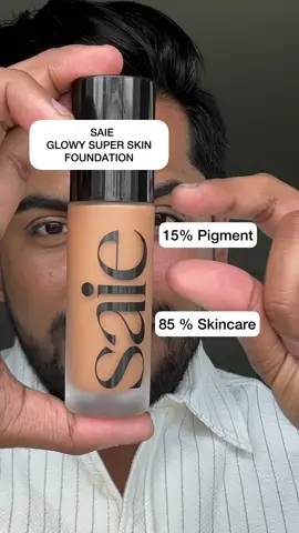 SHAKE, PUMP, PRESS & GLOW ✨ Been using the Glowy Super Skin Foundation from @saiebeauty for a month and it’s glowing skin in a bottle! 85% skincare and 15% Pigment!! I did no skincare prep and used the foudation directly and it gave me second skin finish. Love when skincare and makeup meet to make life easier 🙌🏾  Glowy Super Skin Foundation shade 21 Sun Melt shade Deep Bronze  Glowy Super Gel shade Starglow #ad #saiebeauty #glowysuperskinfoundation #skincare #makeup #secondskin #hydratedskin #minimalmakeup #foundation #foundationreview  