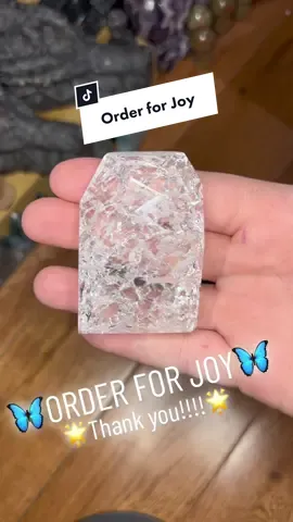 Thank you JOY 🦋🦋 #crystaltok🔮 #crystalhealing #SmallBusiness #lunarsoul #crystals #crystalshop #crystalsyouneed #crystalobsessed #metaphysical 