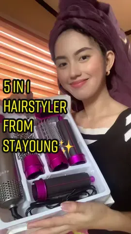 Obsessed with this! 5 in 1 Hair styler from @STAYOUNG.MANILA I can easily create  different hairstyles at home. Try it guys! 👌🏻 #stayounghairstyler #stayoung #fypシ #foryou #foryourpage #tiktokphilippines🇵🇭 #stayoung5in1hairstyler  