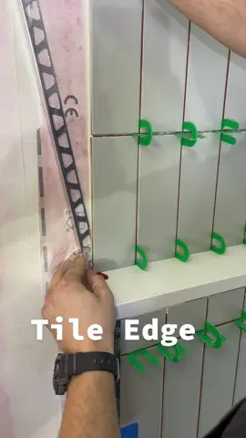 How to finish off tile edge. #construction #DIY #tutorial #tools #realestate #entrepreneur #tileinstallation 